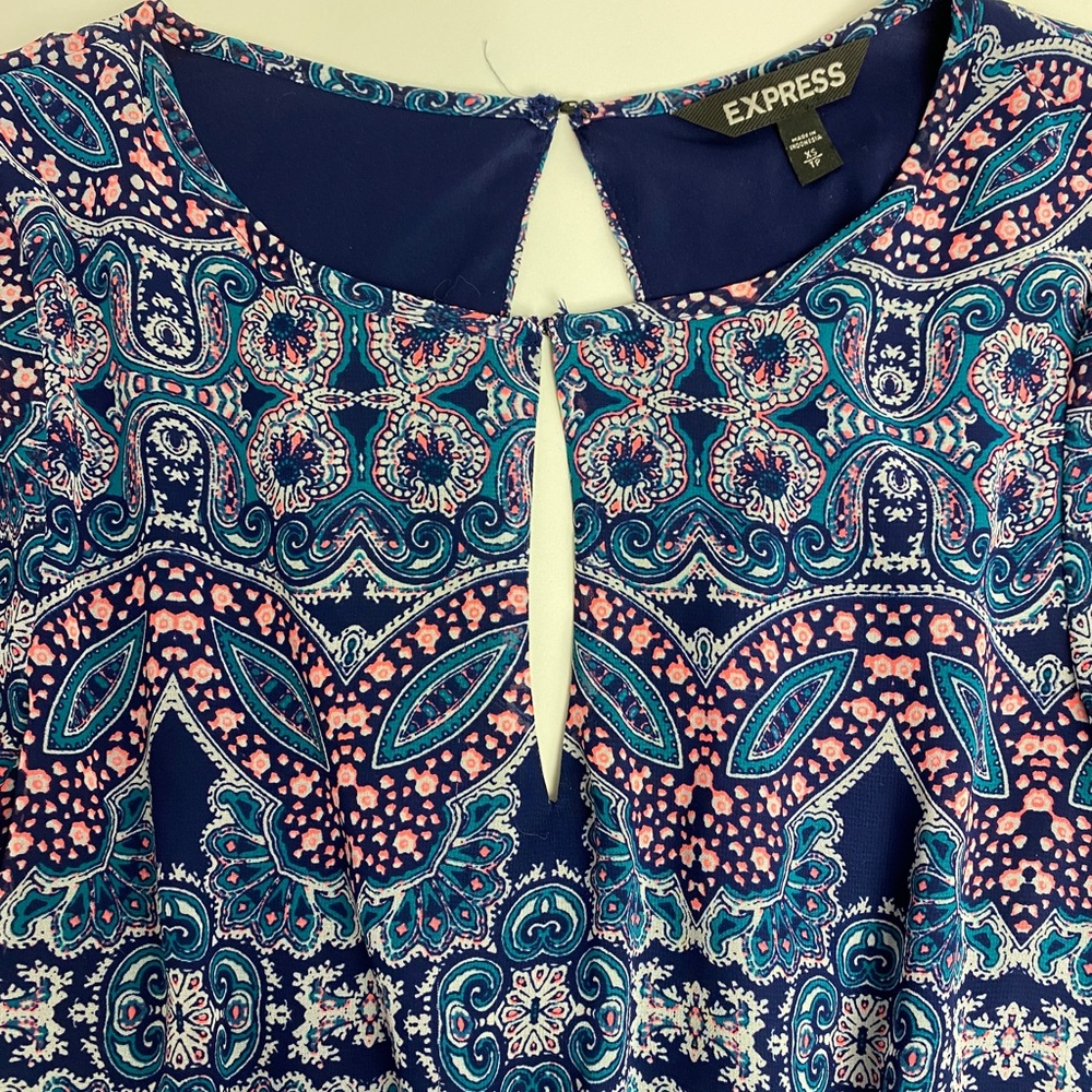 Express Multicolor Patterned Romper Size Xs - image 4